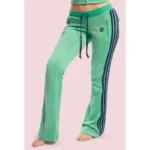 Body By Raven Green Body Velour Track Pants