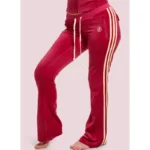 Body By Raven Red Body Velour Track Pants