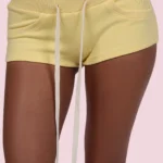 BODY BY RAVEN BODY KNITWEAR MINI SHORTS (LEMON)