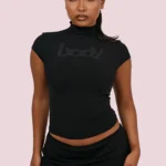 BODY BY RAVEN BODY MOCK NECK TOP (MIDNIGHT BLACK)