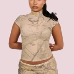 BODY BY RAVEN BODY MOCK NECK TOP (TAN REALTREE CAMO)